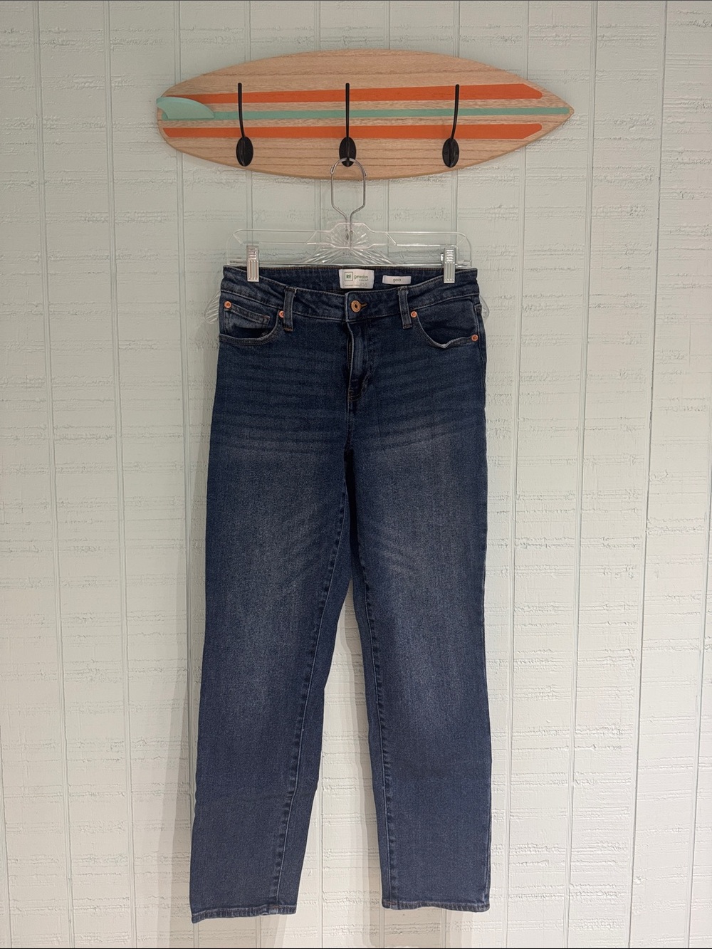 REgeneration by Celebrity Pink High-Rise Women's Dark Blue Straight Leg Jeans